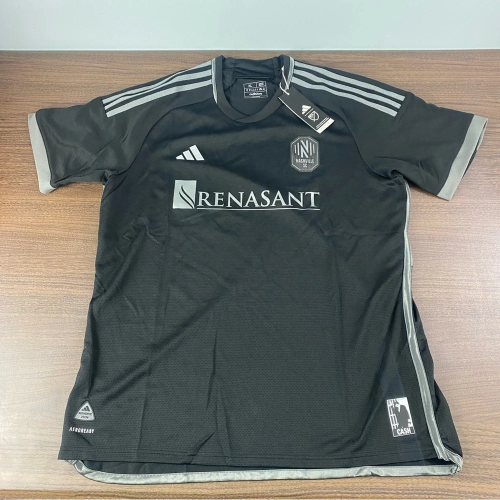 Adidas MLS Nashville Johnny Cash Authentic Black Jersey IC9619 Men’s Sz - Picture 1 of 9